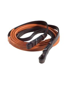 Rubber Grip Reins 19mm Buckle End Pair