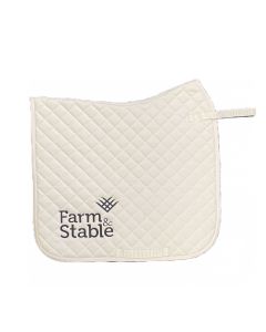 F&S Dressage Saddle Pad White Full Size